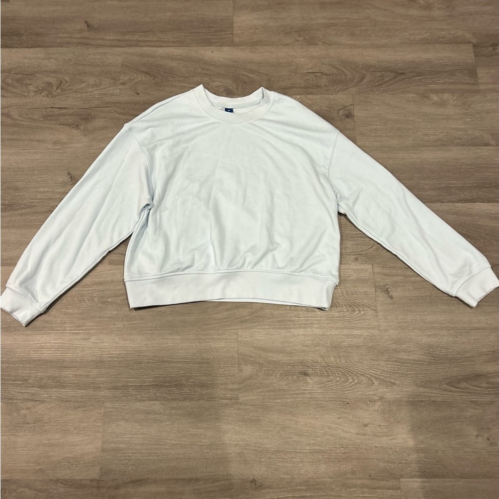Old Navy Women's Light Sky Blue Crewneck Sweatshirt Medium